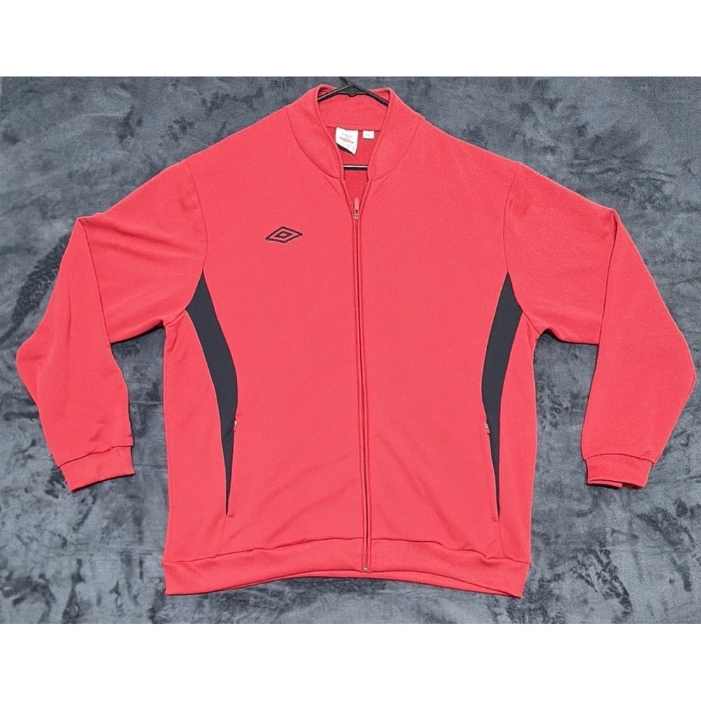 Tailored By Umbro Red / Black Full Zip Track Jacket Sz. XXL Soccer Blokecore.